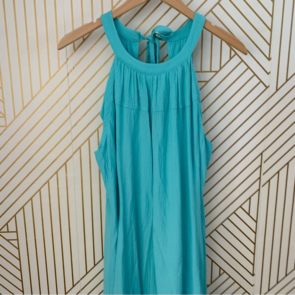 Calvin Klein Teal Halter Maxi Dress - Picture 3 of 10